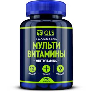 Мультивитамины 12+9 комплекс GLS 120 капсул