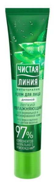 Изображение товара Крем увлажняющий дневной для нормальной и комбинированной кожи «Чистая линия», 42 мл Крем увлажняющий дневной для нормальной и комбинированной кожи «Чистая линия», 42 мл фотография
